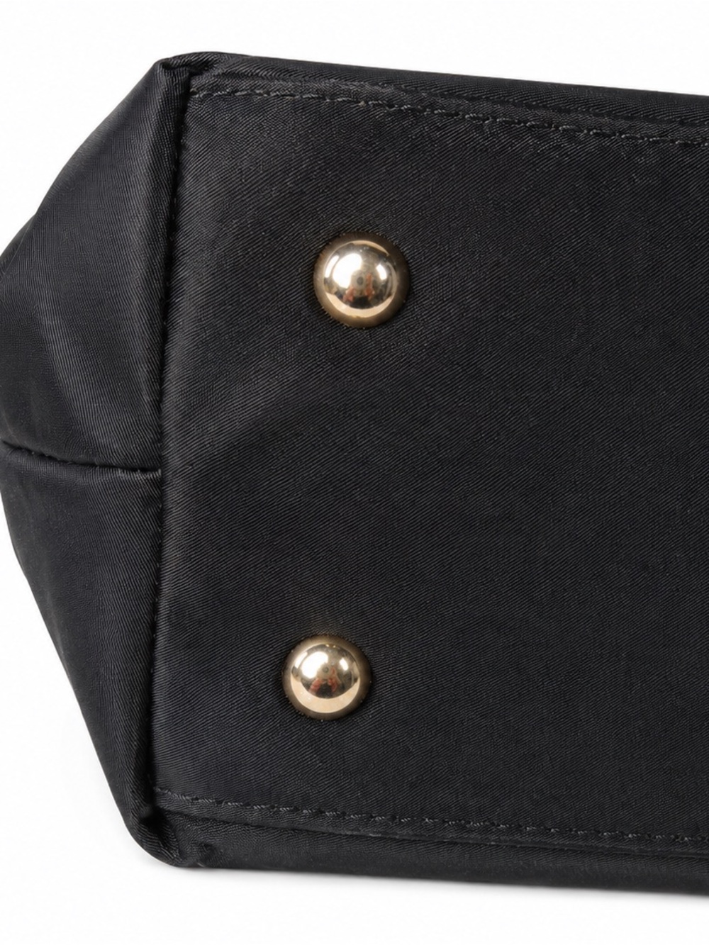 Michael Kors Black Nylon Tote with Gold Accents - Picture 5 of 8